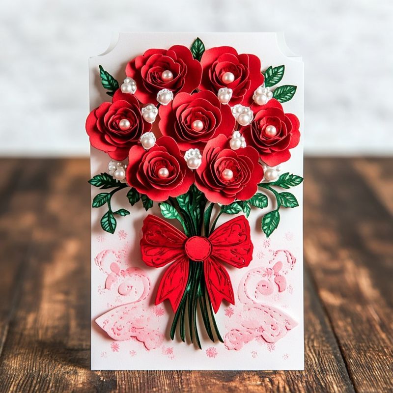 Czterokątne Unikalny hurtowy Exquisite Kraft Paper Suche Flower Greeting Cards Konwerta zawarta dla wymagań B2B